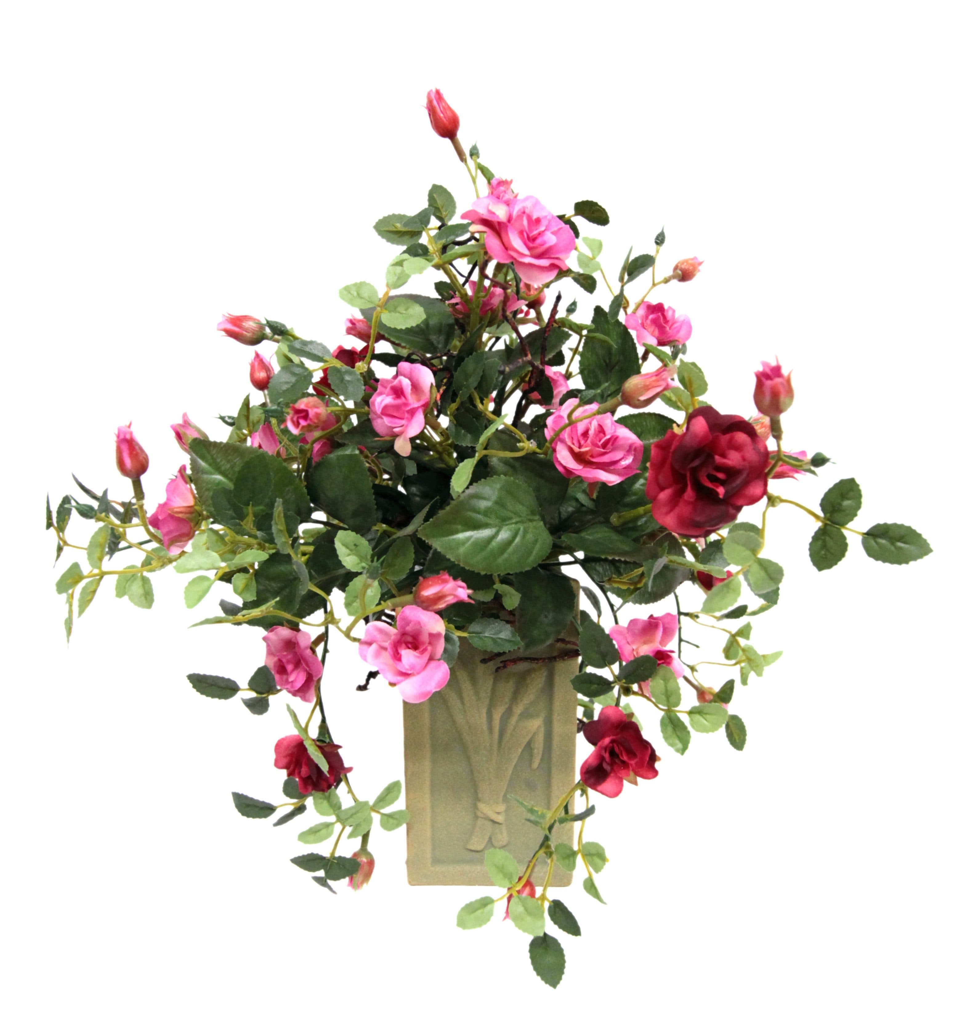 Kunstblume Wildrosen in Vase, I.GE.A., Rosa