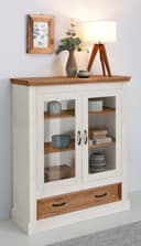OTTO HOME Selma Highboard Vitrine Weiß Gebeizt mit Glas Bild 2