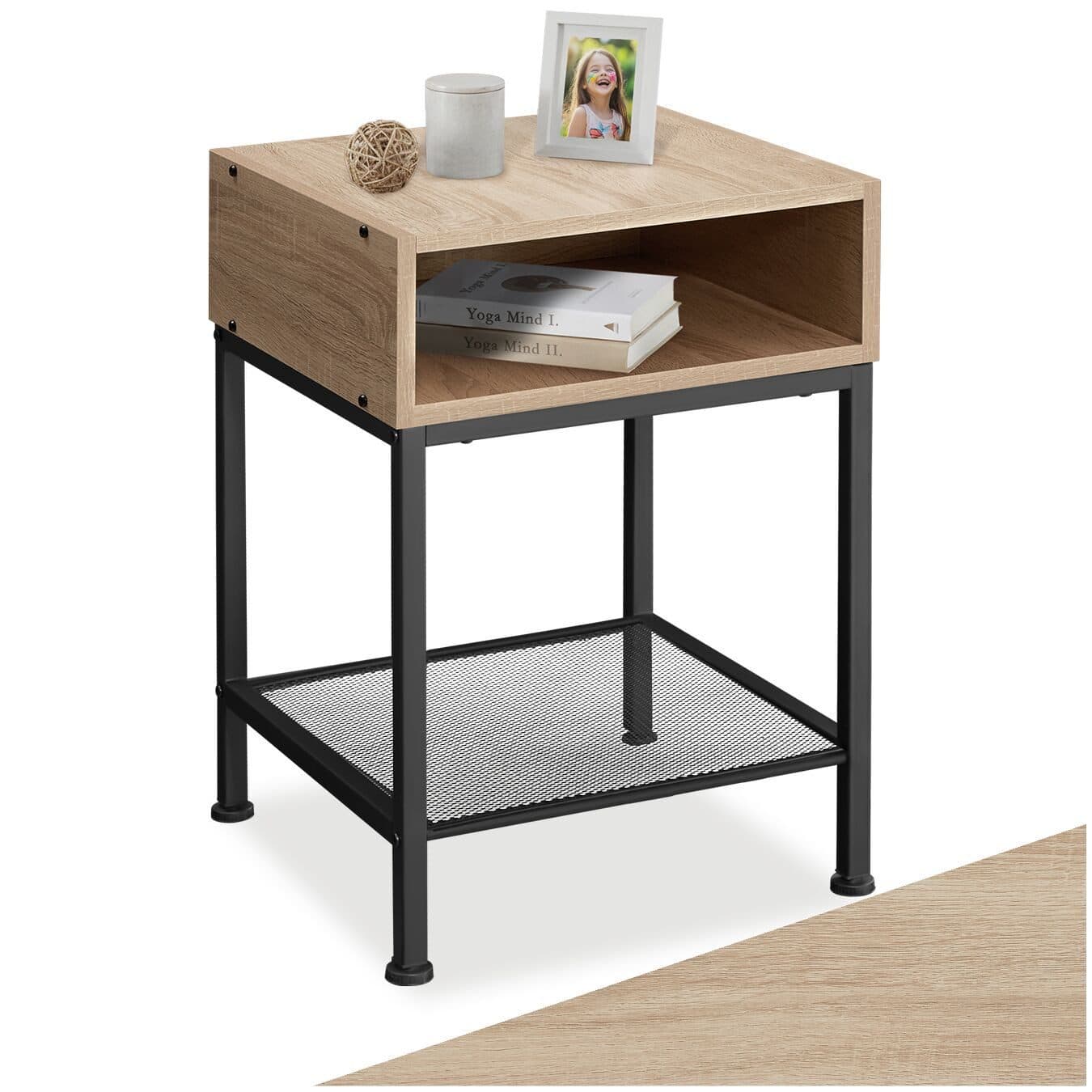tectake Nachttisch Industrial Style Holz Stahl - Bild 2