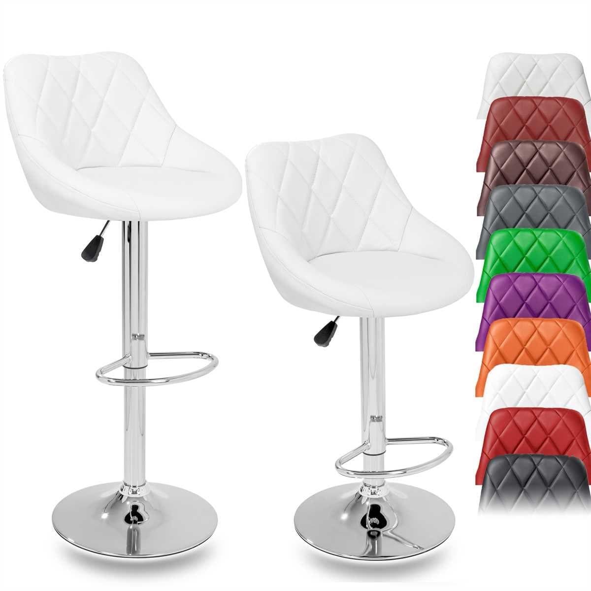 TRESKO Barhocker 2er Set mit Lehne Weiß - Bild 2