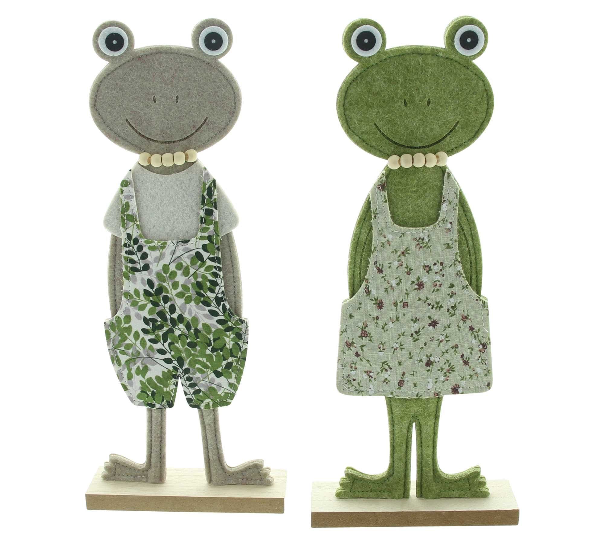 Dekoleidenschaft Froschpaar Deko Figur aus Filz 31 cm - Bild 2