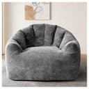 HAUSS SPOLE Loungesessel Grau Ergonomisch Rund Flanelloptik Bild 2