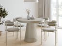 Compleo Esstisch Rund Ausziehbar Beige Modernes Design Bild 2