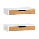 SoBuy Wandregal Schweberegal 2er Set Weiß-Natur Bild 2