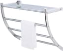 WENKO Handtuchhalter Pescara Silber 3 Stangen mit Ablage Bild 2
