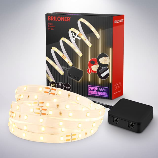 Briloner Leuchten LED-Streifen Pimp your Panel Warmweiß - Metall & Kunststoff