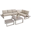 REDOM Gartenlounge-Set Eck-Sitzgruppe 3-tlg. mit 2 Tischen Bild 2