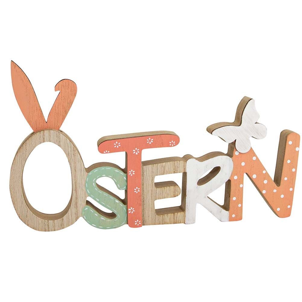 RIFFELMACHER & WEINBERGER Deko-Schriftzug Ostern bunt Holz