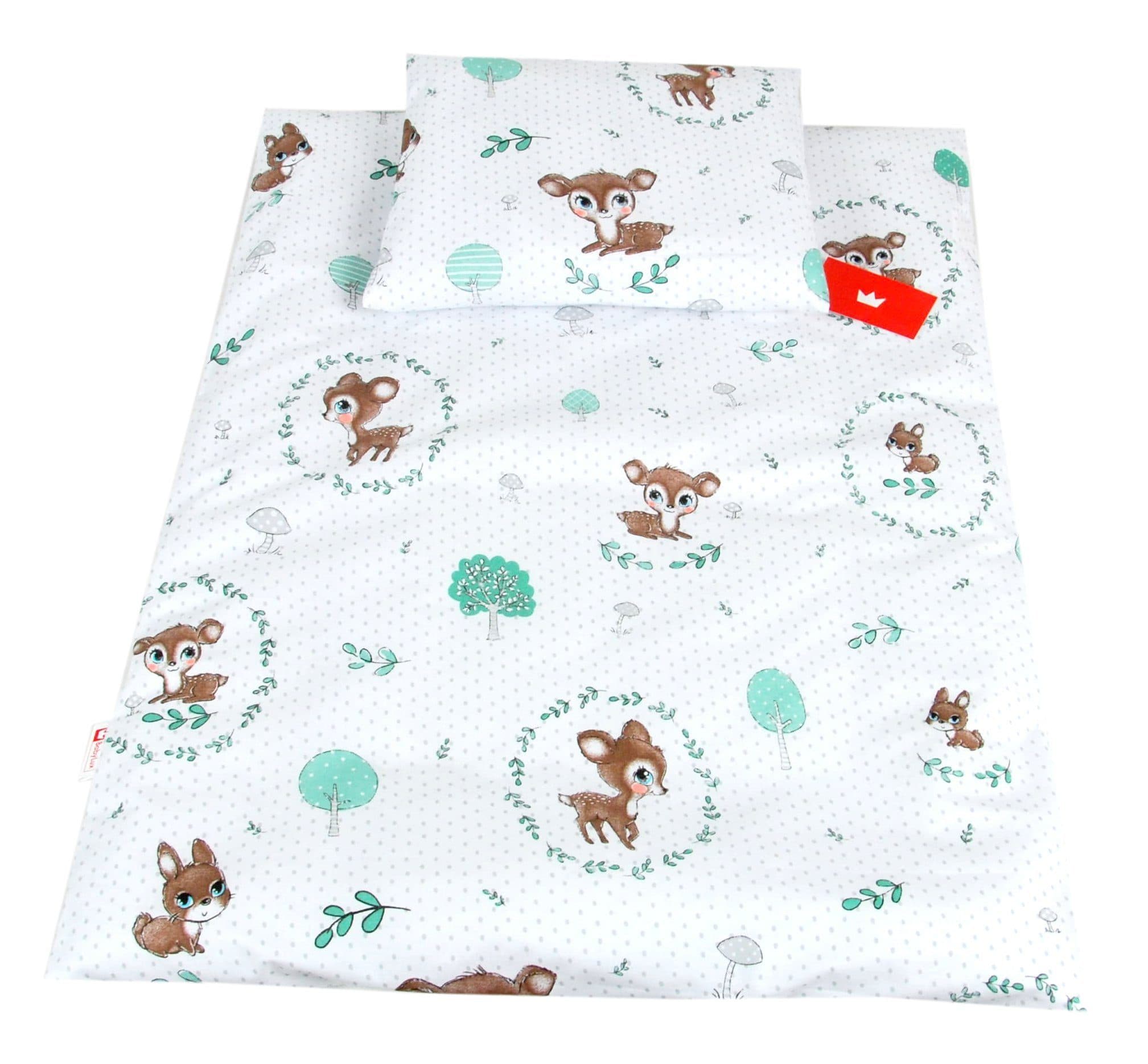 BabyLux Babybettbezug 2tlg. Set 60x78 cm Wald Reh - Bild 2