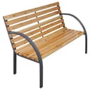 vidaXL Gartenbank 112 cm Massivholz Tanne Braun Bild 2