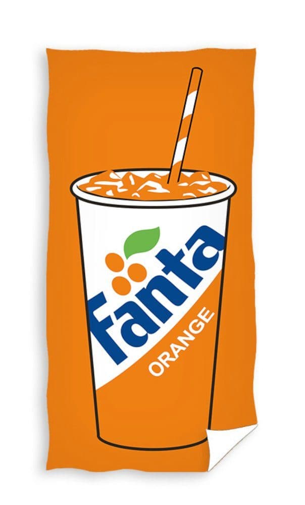 COCA COLA Strandtuch Fanta Bunt 100% Baumwolle