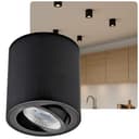 Sweet LED Deckenspot GU10 Dimmbar Schwarz Aluminium Warmweiß Bild 2