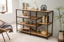 riess-ambiente Standregal SLIM LINE Industrial Design Natur/Schwarz Bild 2
