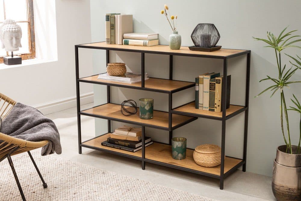 riess-ambiente Standregal SLIM LINE Industrial Design Natur/Schwarz - Bild 2