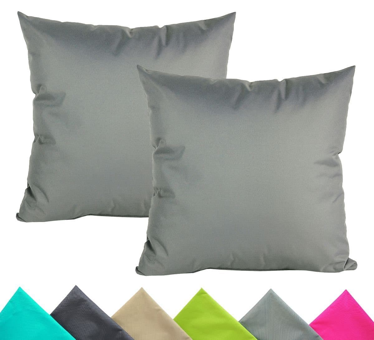 JACK Kissenbezug 2er Set Grau 40x40cm Outdoor wasserfest - Bild 2