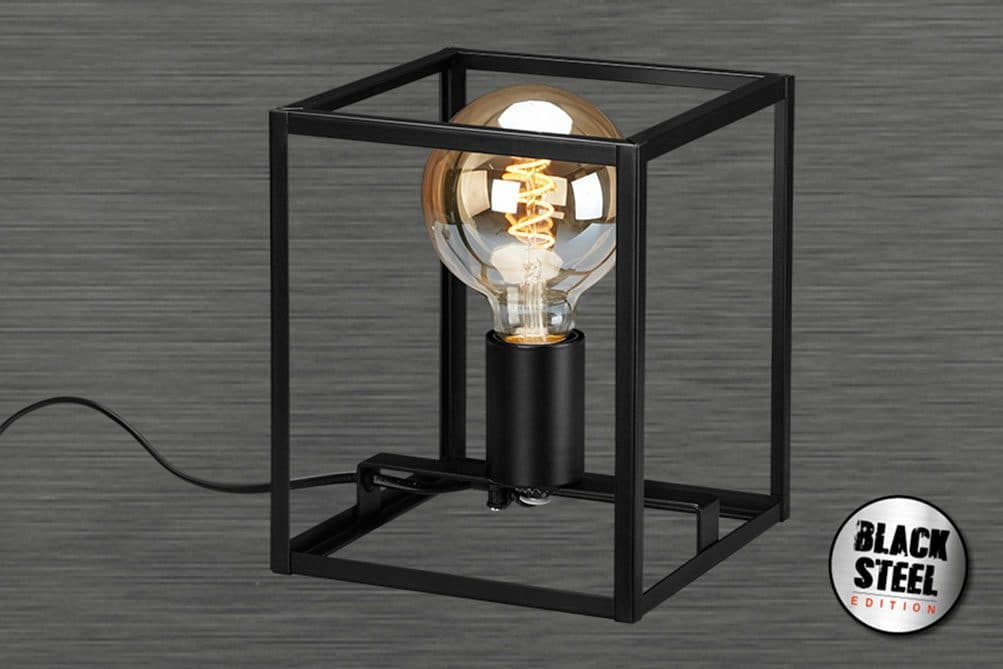 BRILONER LEUCHTEN LED Tischleuchte BOX Schwarz Metall