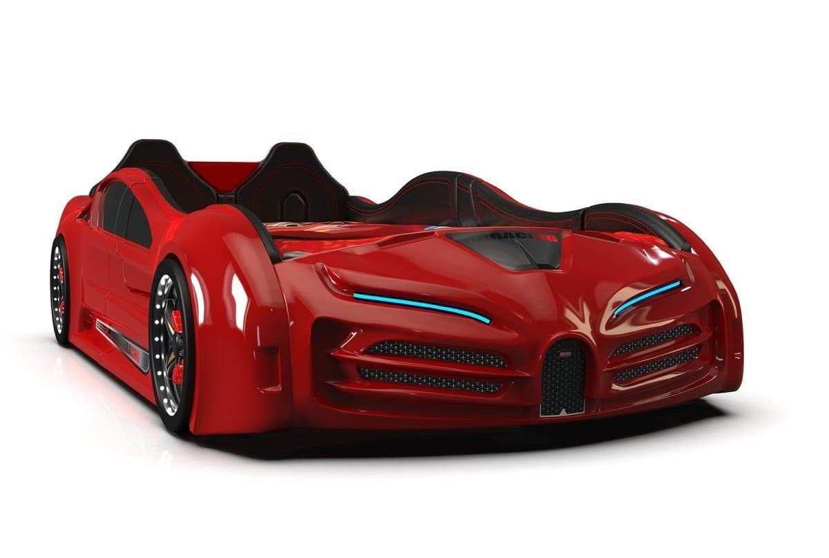 Aktürk Autobett Racing XR9 Model Kinderbett Rot mit LED & Sound - Bild 2