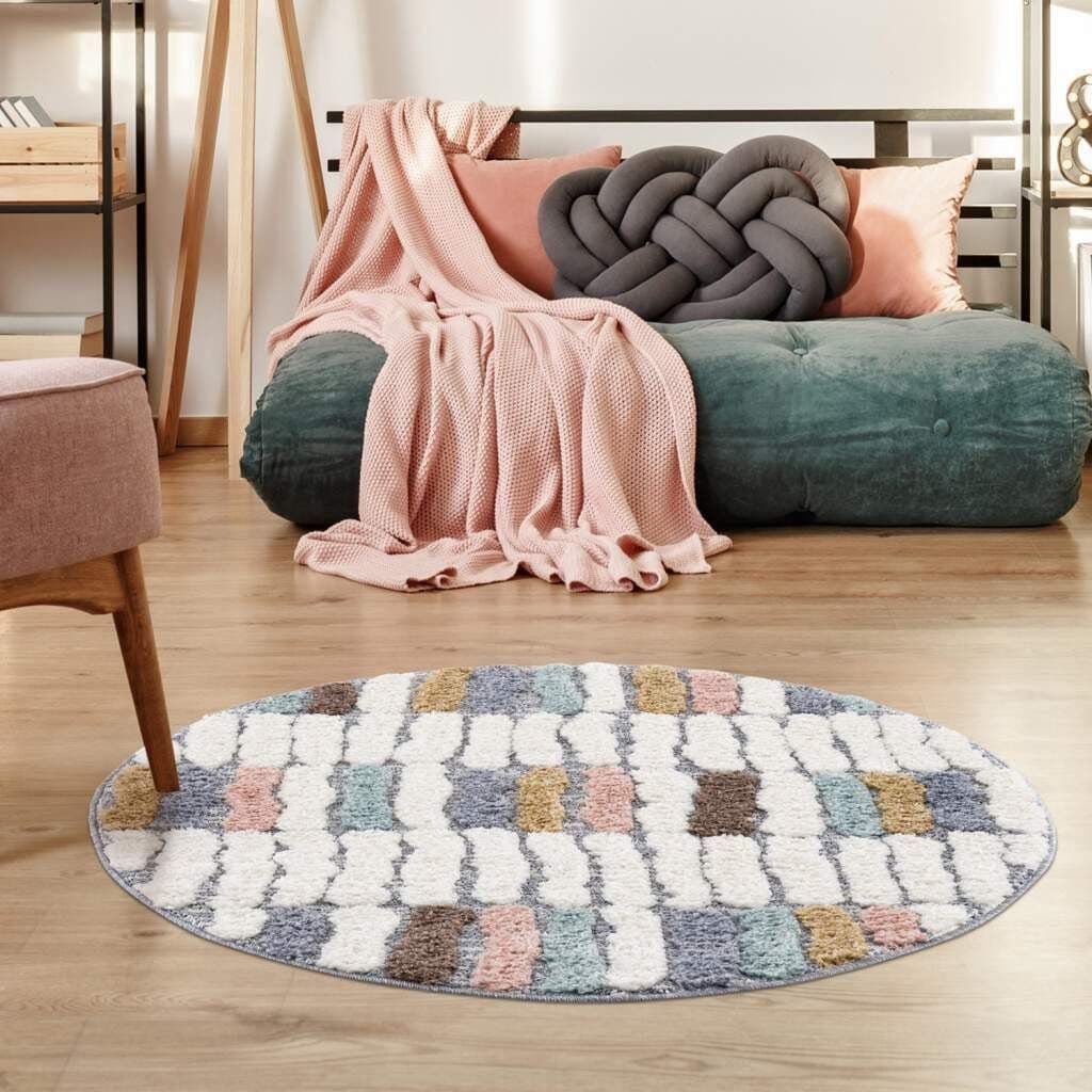 CARPET CITY Hochflor-Teppich Focus 3032 Bunt Rund - Bild 2