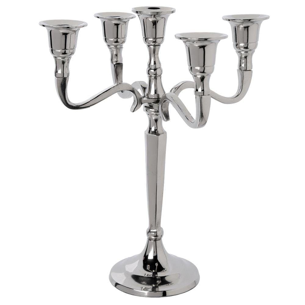 Atmosphera Kerzenständer 5-flammig Metall Silber/Gold
