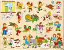 Woodyland Lernspielzeug Großes Holzpuzzle 21 tlg. Tiere/Farm Bild 2