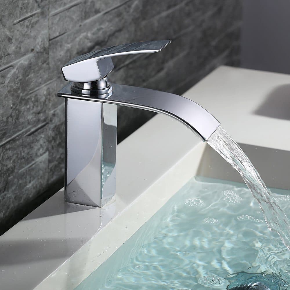 HOMELODY Wasserfall Waschtischarmatur Verchromt Edelstahl - Bild 2