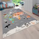 Paco Home Kinderteppich Bino 581 Weltkarte & Tiere Bild 2