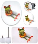 Sanilo Badaccessoire-Set 6-teilig Froggy mit WC-Sitz und Absenkautomatik Bild 2