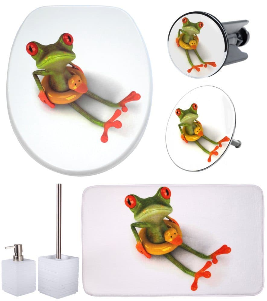 Sanilo Badaccessoire-Set 6-teilig Froggy mit WC-Sitz und Absenkautomatik - Bild 2