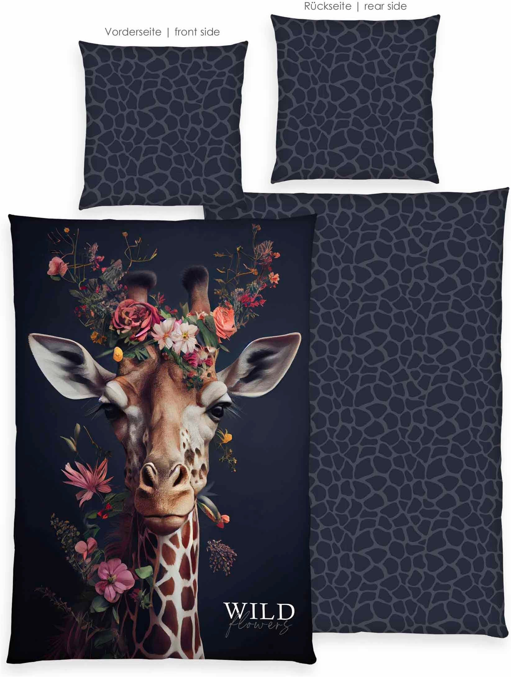 Herding Bettwäsche Wild Flowers Giraffe 100% Baumwolle - Bild 2