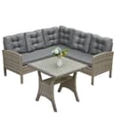 HOMECALL Gartenlounge-Set 5-6 Personen L-förmig mit Tisch Bild 2