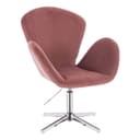SVITA BROOX Drehsessel Rosa Samtbezug 360° Drehbar Bild 2