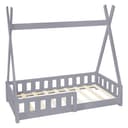 ML-DESIGN Spielbett Tipi Zeltbett Grau Massivholz mit Rausfallschutz Bild 2