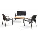 Kettler Lounge Set Diamond 4-tlg. Anthrazit mit 2 Sesseln, Bank & Tisch Bild 2