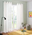 OTTO home Gardine Malin 2er Set Weiß Polyester Ösen halbtransparent Bild 2