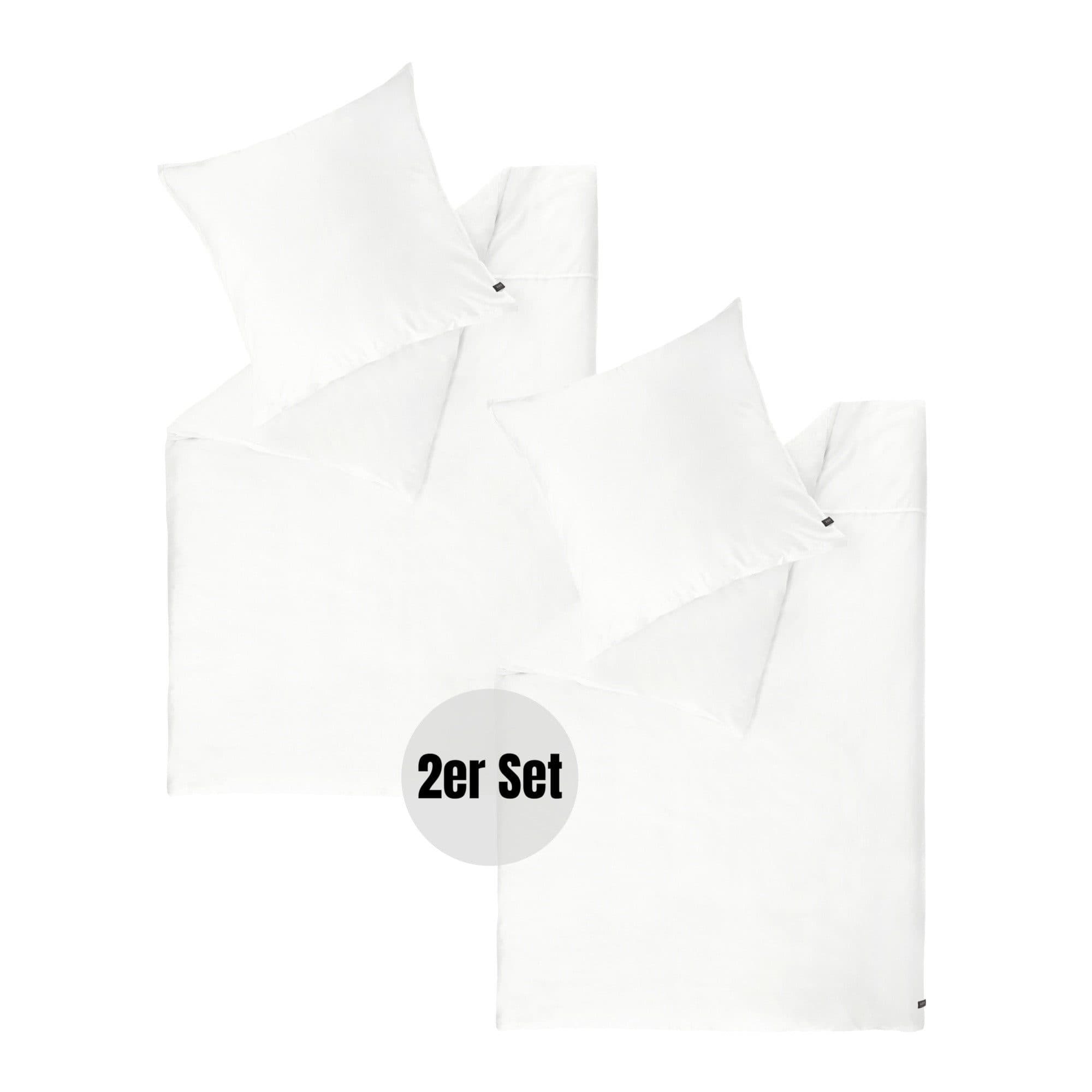SCHÖNER WOHNEN-Kollektion PLAIN Satin Bettwäsche Weiss 135x200cm - Bild 2