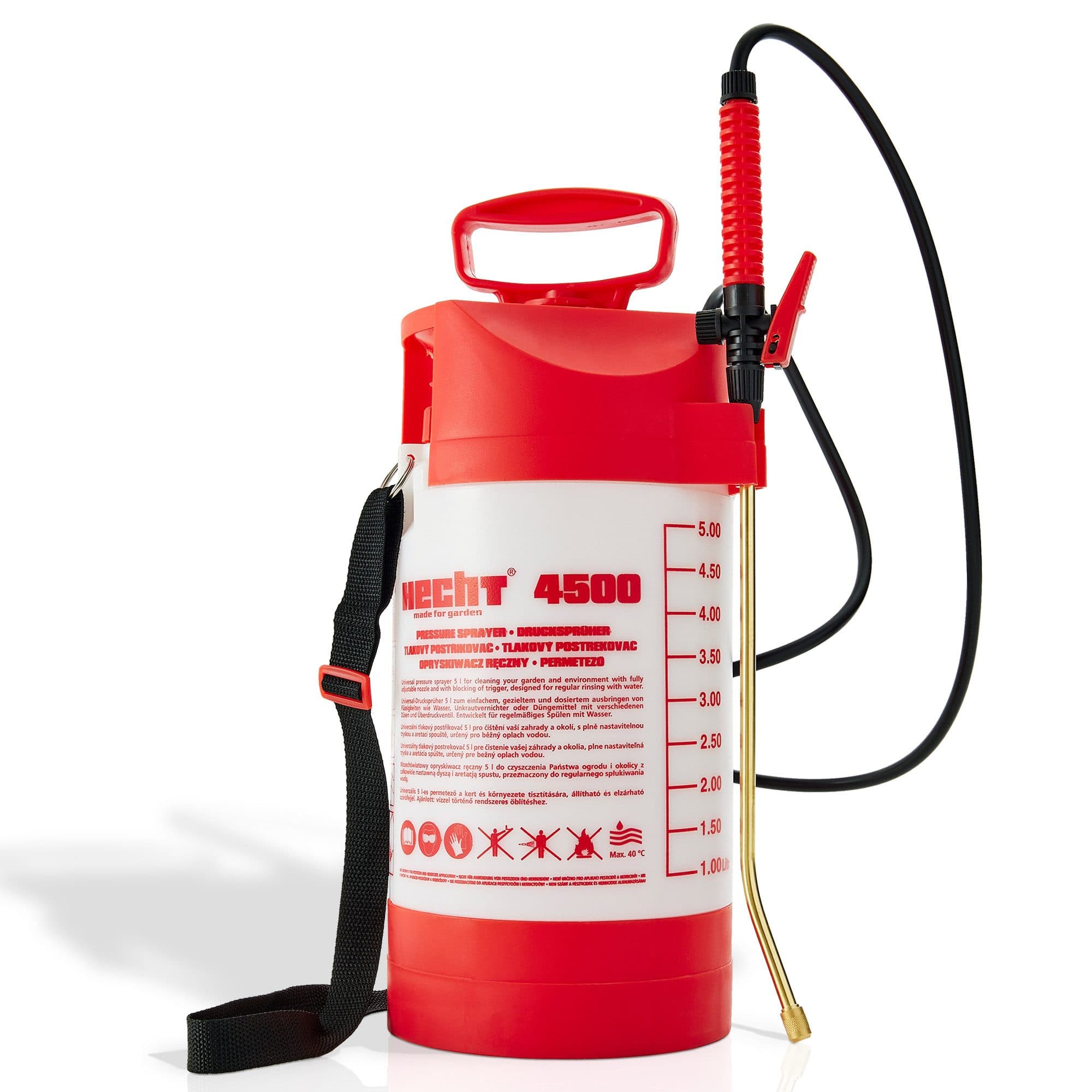 Hecht Drucksprühgerät 4500, 5L, 3bar, Messing-Düse, Schultergurt - Bild 2