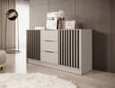 MOEBLO Kommode JOHN 3D Beige Industriell 3 Schubladen Bild 2