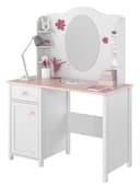 Compleo Kinderschreibtisch LARA mit Schminktisch Weiß/Rosa Bild 2