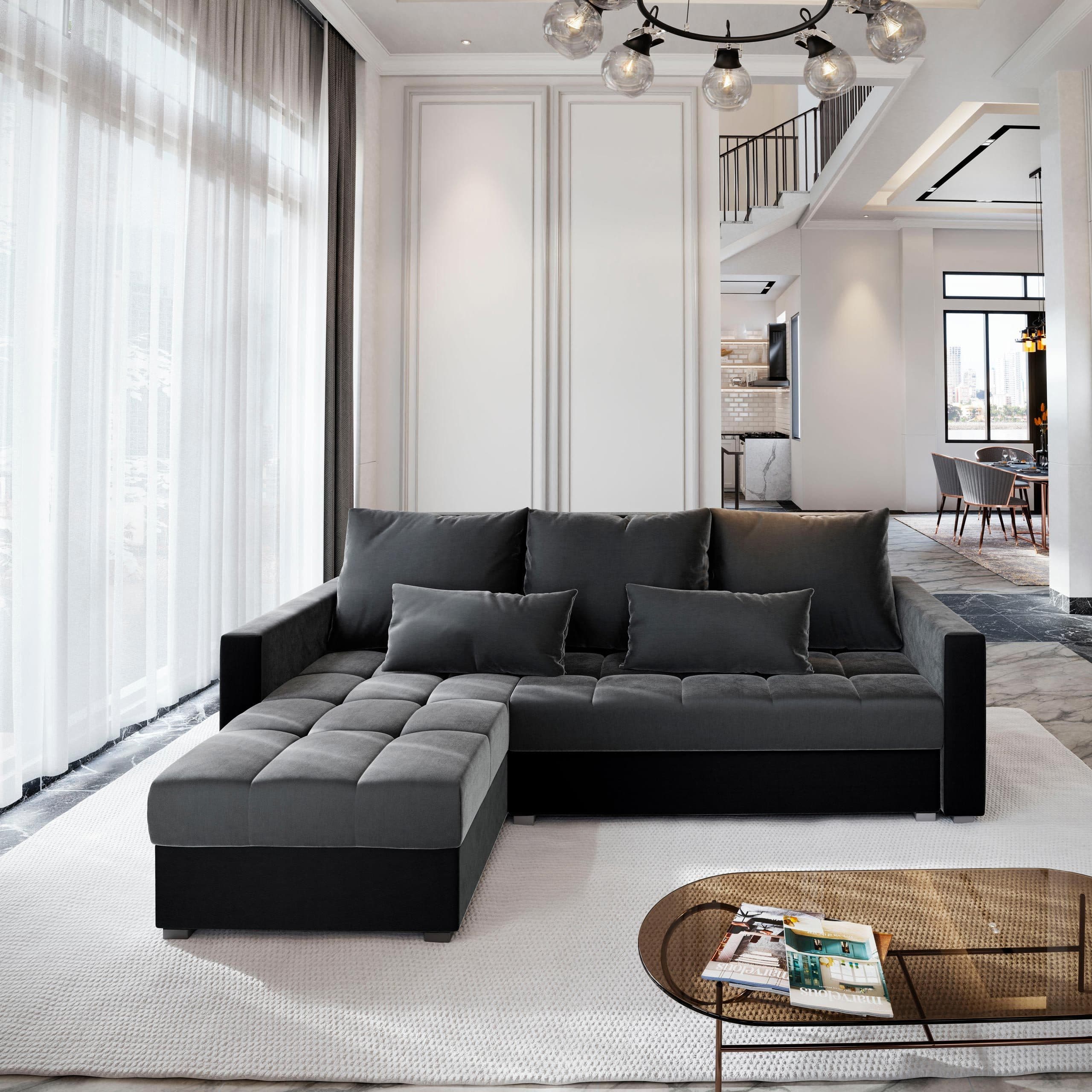 Masseno Ecksofa KOS PIK L-Form mit Schlaffunktion Grau - Bild 2