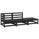 vidaXL Garten-Lounge-Set 3-tlg. Schwarz Massivholz Kiefer Bild 2