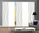 HOME WOHNIDEEN Schiebegardine LAURINA 5er Set Grau Seidenoptik Bild 2