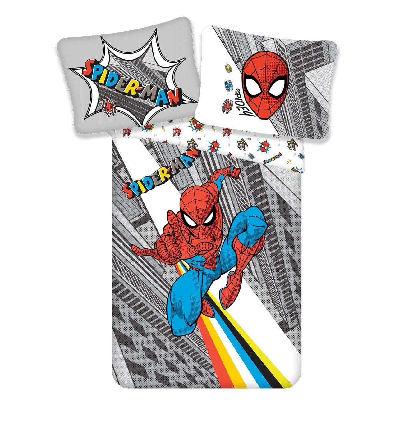 Spiderman Wende-Bettwäsche Set 135x200 cm mit Reißverschluss