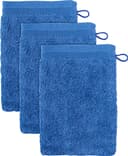Möve Superwuschel Waschhandschuh Set 3-tlg. Cornflower Blau Baumwolle Bild 2