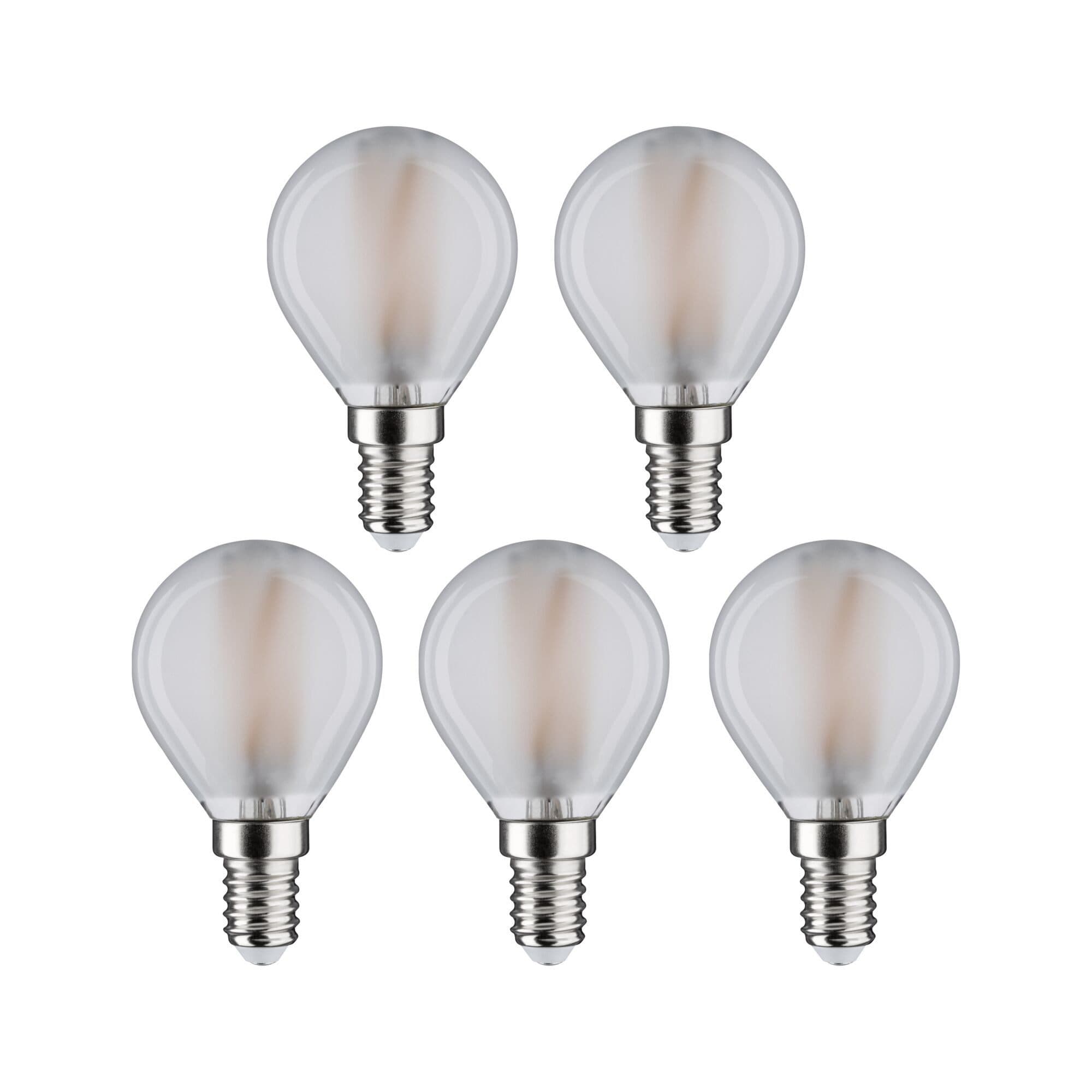 Paulmann LED-Leuchtmittel 5er Pack Tropfen 470lm 2700K matt 230V E14 - Bild 2