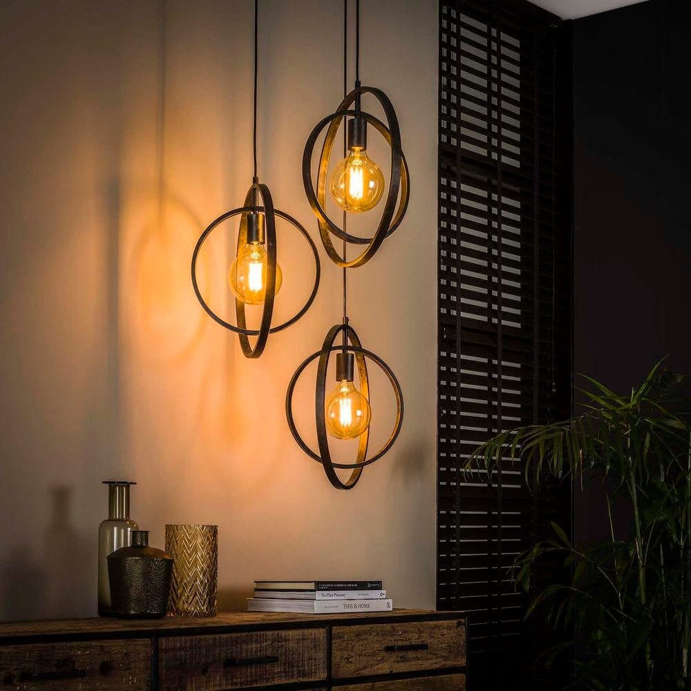 famlights Pendelleuchte Henrik Grau E27 3-flammig Industriedesign - Bild 2