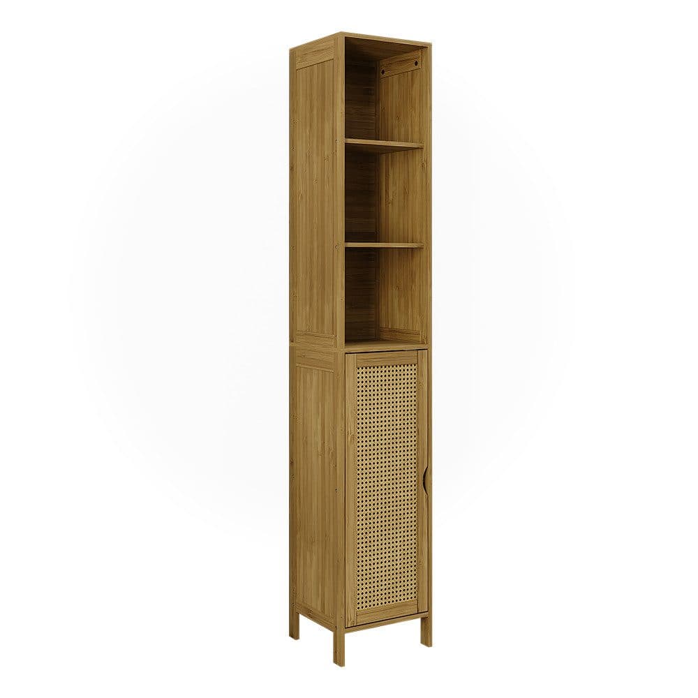 Vicco Hochschrank Liora Bambus Rattan Badschrank - Bild 2
