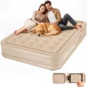 kehot Luftbett 202x150 cm mit integrierter Pumpe Beige Bild 2