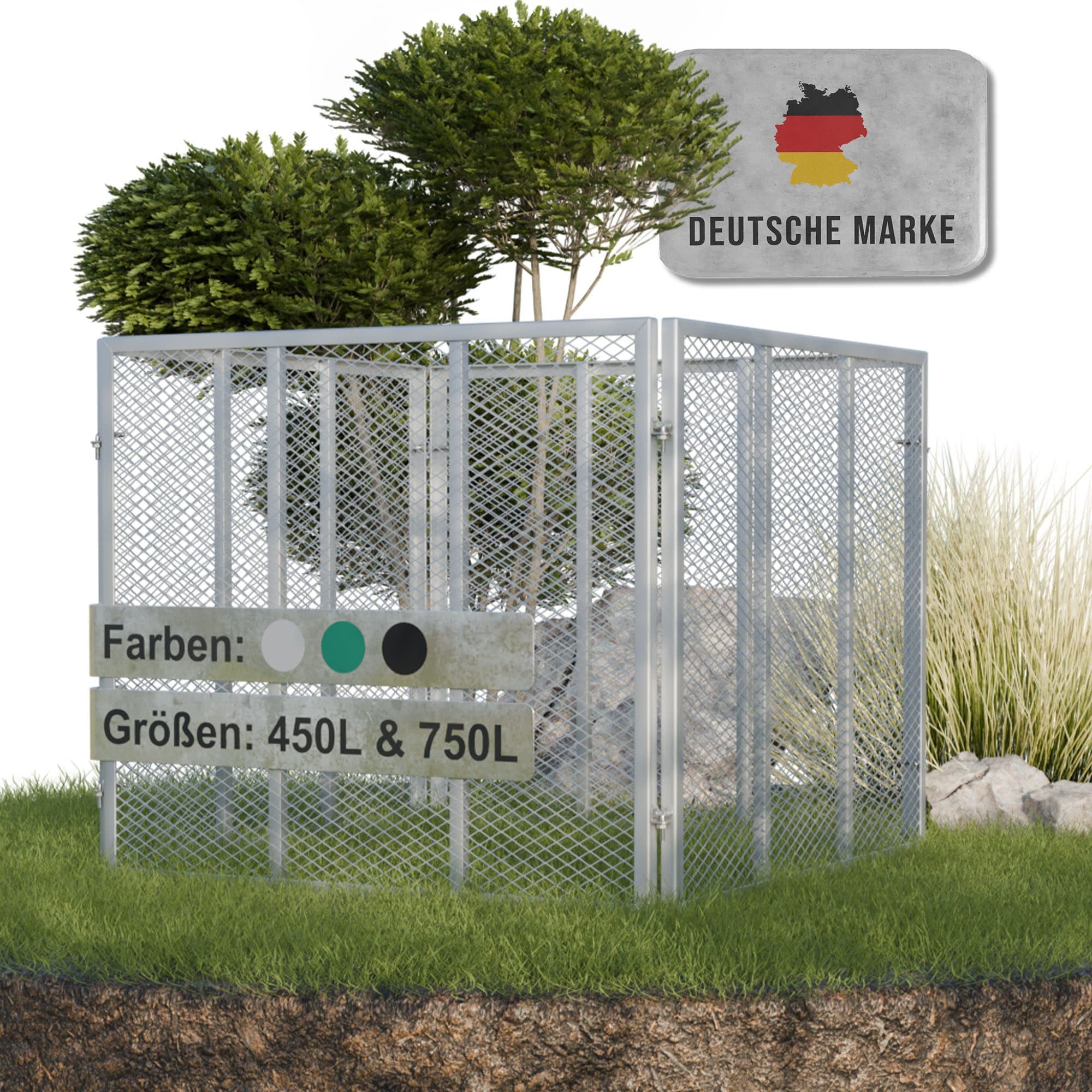 Heimfleiss® Metall Komposter 450L/750L Silber - Bild 2
