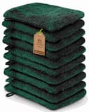 NatureMark 10er-Set Frottier-Waschhandschuhe 100% Baumwolle Dunkelgrün Bild 2