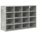 vidaXL Schuhschrank mit Regal Betongrau Holzwerkstoff Bild 2